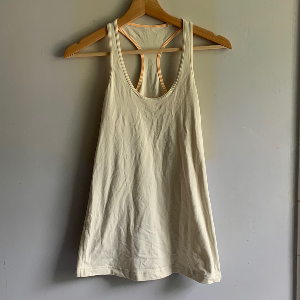 Lululemon cool racerback pale yellow size 6